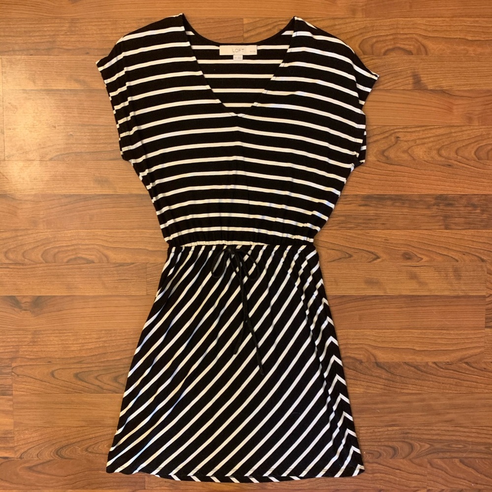 Ann Taylor Loft Striped Dress XXSP